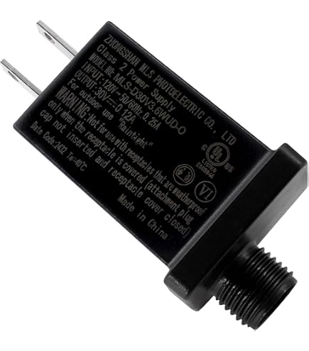 24V 12W IP44 Raintight LED Power Supply – 0.5A Transformer With 5-Foot Extension Cord