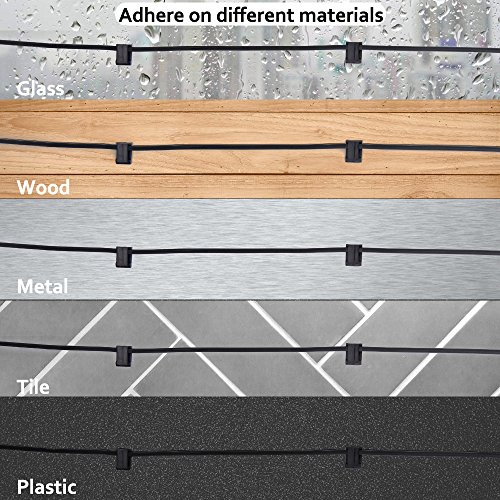 200 Pcs Adhesive Cable Clips, Oziral Car Cable Organizer, Cable Wire Management, Drop Cable Clamp Wire Cord Tie Holder for Car, Office and Home - Thumbnail 3