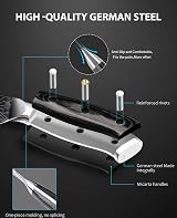 MOSFiATA 8" Chef Knife High Carbon German Steel Full Tang Pro Cooking Knife view 4