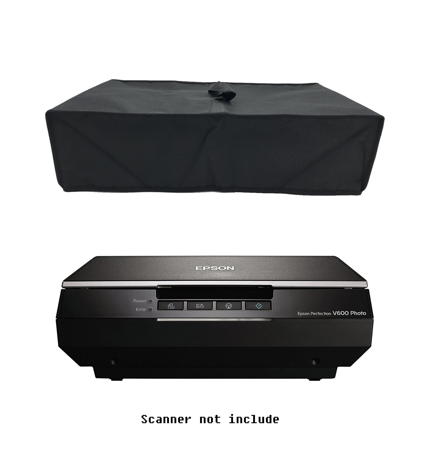 Wommty Dust Cover for Epson Color Photo Scanner, Black Color Anti-static Water-proof Nylon Fabric Printer Dust Cover Case Protector for Epson Perfection V600 Color Photo Scanner (V600)