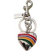 Jkbmkxc Heart-shaped bag charms - hand-painted rainbow 3D heart-shaped keychain, pendant accessories for women's bags and wallets