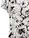 Lock and Love LL WT1066 Womens Scoop Neck Short Sleeve All Over Tie Dye Trapeze Tunic Top XXL WHITE_BLACK