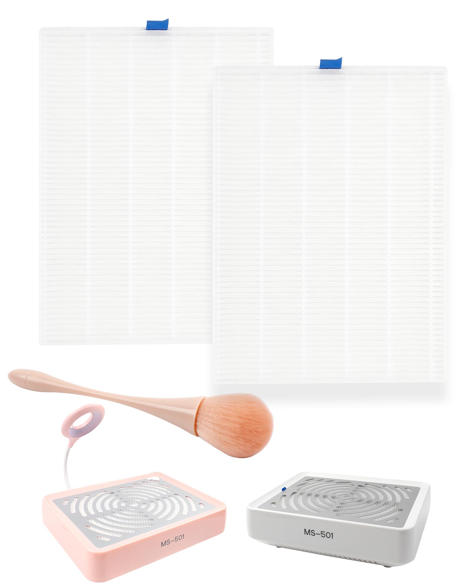 Photo 1 of BQAN Nail Dust Collector Filter 2PCS, Replacement Filter for Nail Dust Collector (White)