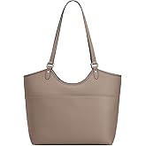 S-ZONE Leather Tote Bag for Women Work Travel Shoulder Bags Designer Purses with Zipper