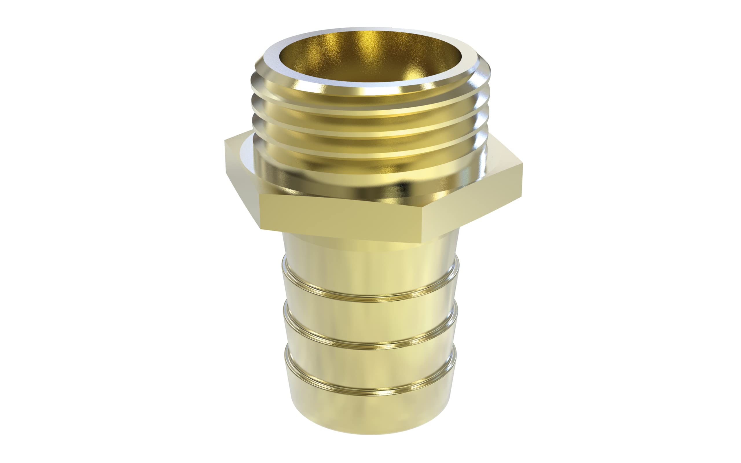 ABA Beul 10010.109.2 Hose Connector with Hexagonal and Male Thread 1 x 19 mm, Brass, 1 x 19