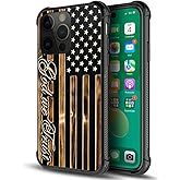 DAIZAG Compatible with iPhone 14 Pro Max Case,All-Round Protection Shockproof Anti-Scratches TPU Cover,Cases for Man Woman-We The People USA Flag Wood Grain American Flag