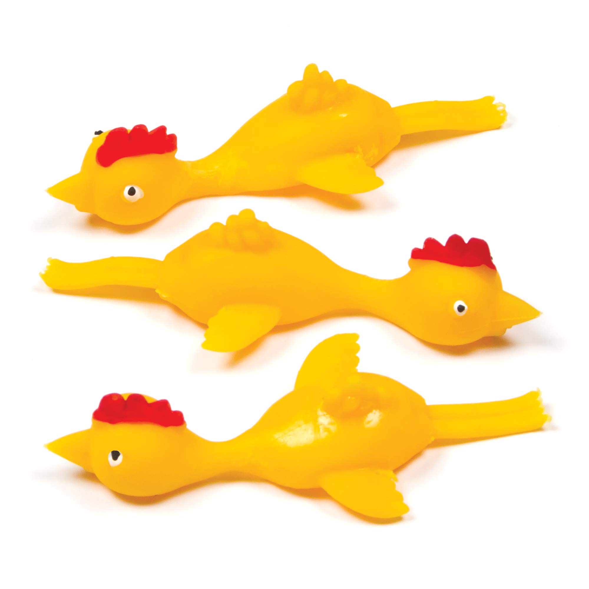 Baker Ross AG639 Stretchy Flying Chickens (Pack of 5) Perfect for Kids Party Bag Fillers or Gifting Ideas