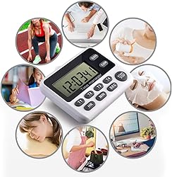 XREXS 4 Channels Digital Kitchen Timer Clock with