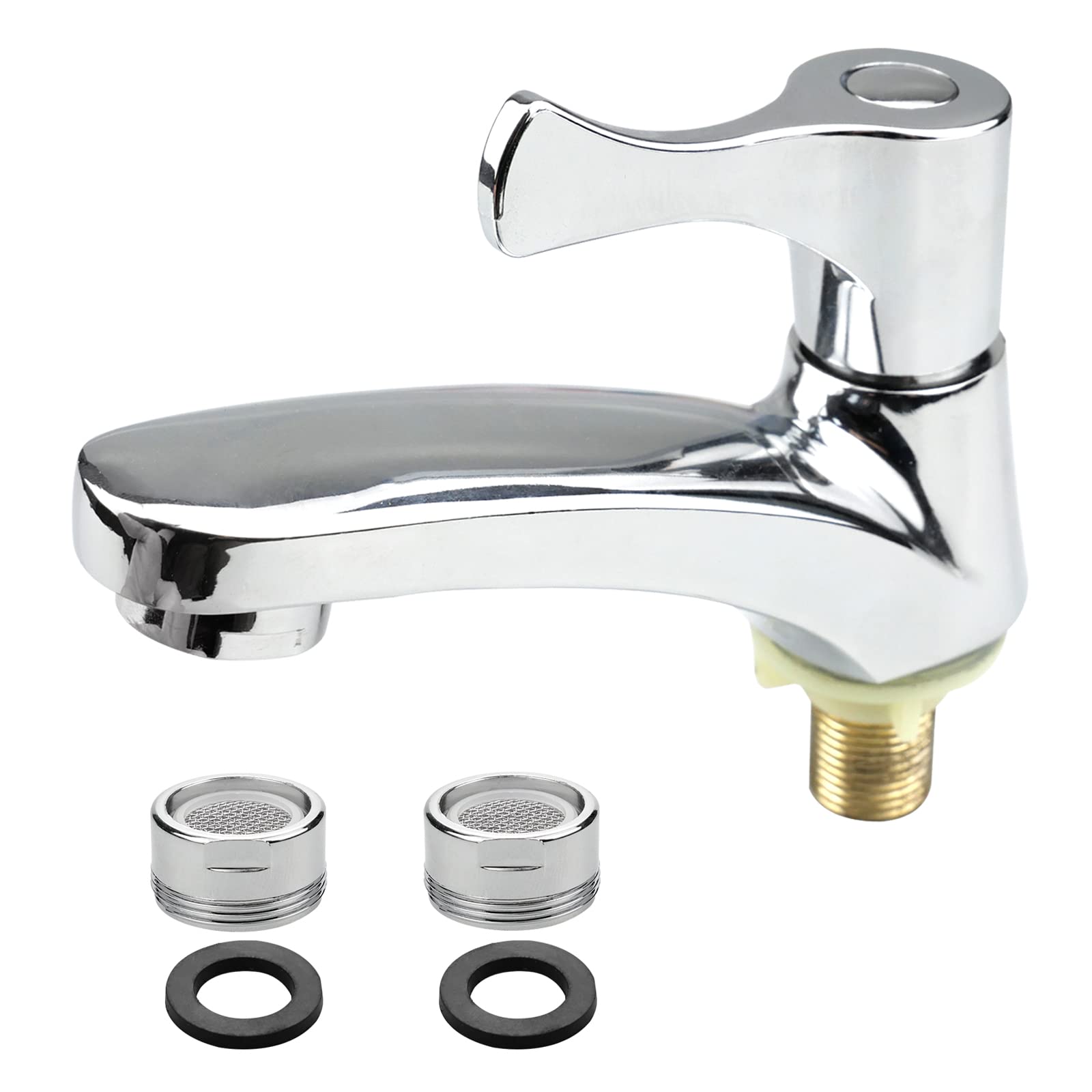 quiodok Bathroom Taps Modern Style Basin Faucet Single Lever Cold Water Sink Taps with Filter Single Cold Water Faucet for Kitchen Bathtub Washroom