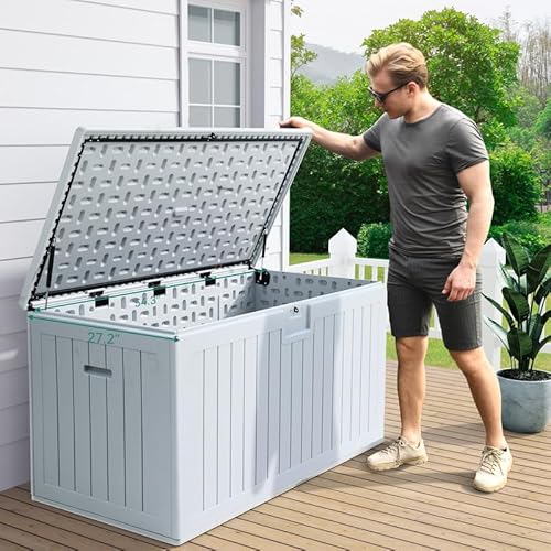 YITAHOME XL 150 Gallon Large Deck Box,Outdoor Storage for Patio