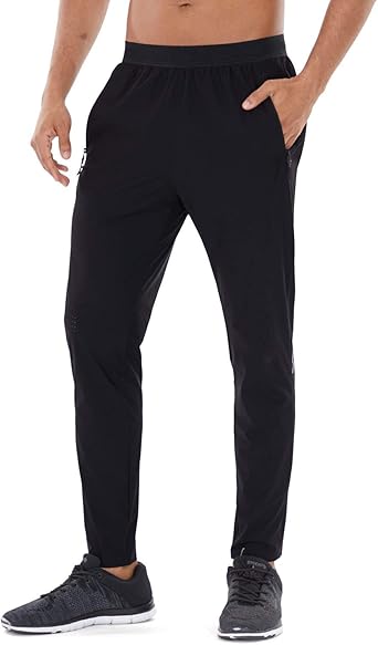 black lightweight joggers