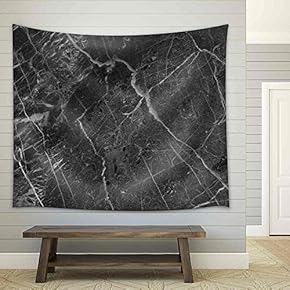 Black Marble Texture (High Resolution Core Tissue) - Fabric Wall Tapestry Home Decor - 51x60 inches