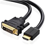 Ugreen HDMI to DVI D Cable Bi-Directional, Male to Male Gold Plated Support 1080P for HDTV, Plasma, DVD and Projector 2m