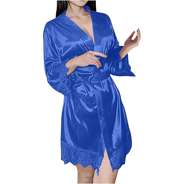 blue satin dressing gown Blue Irresistible Satin Maxi Dress main image 1