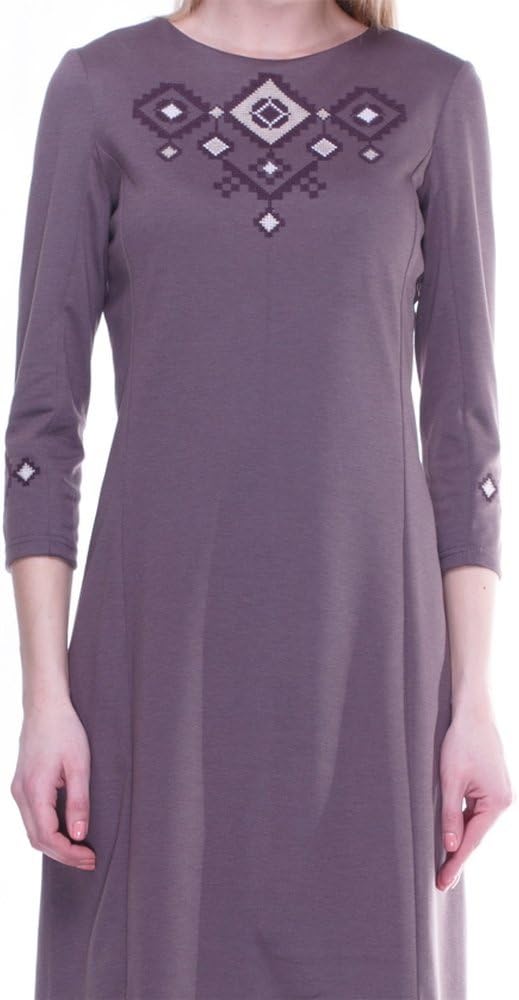 Vyshyvanka Modern Women's Ukrainian Dress with Real Embroidery - Dark Turquoise