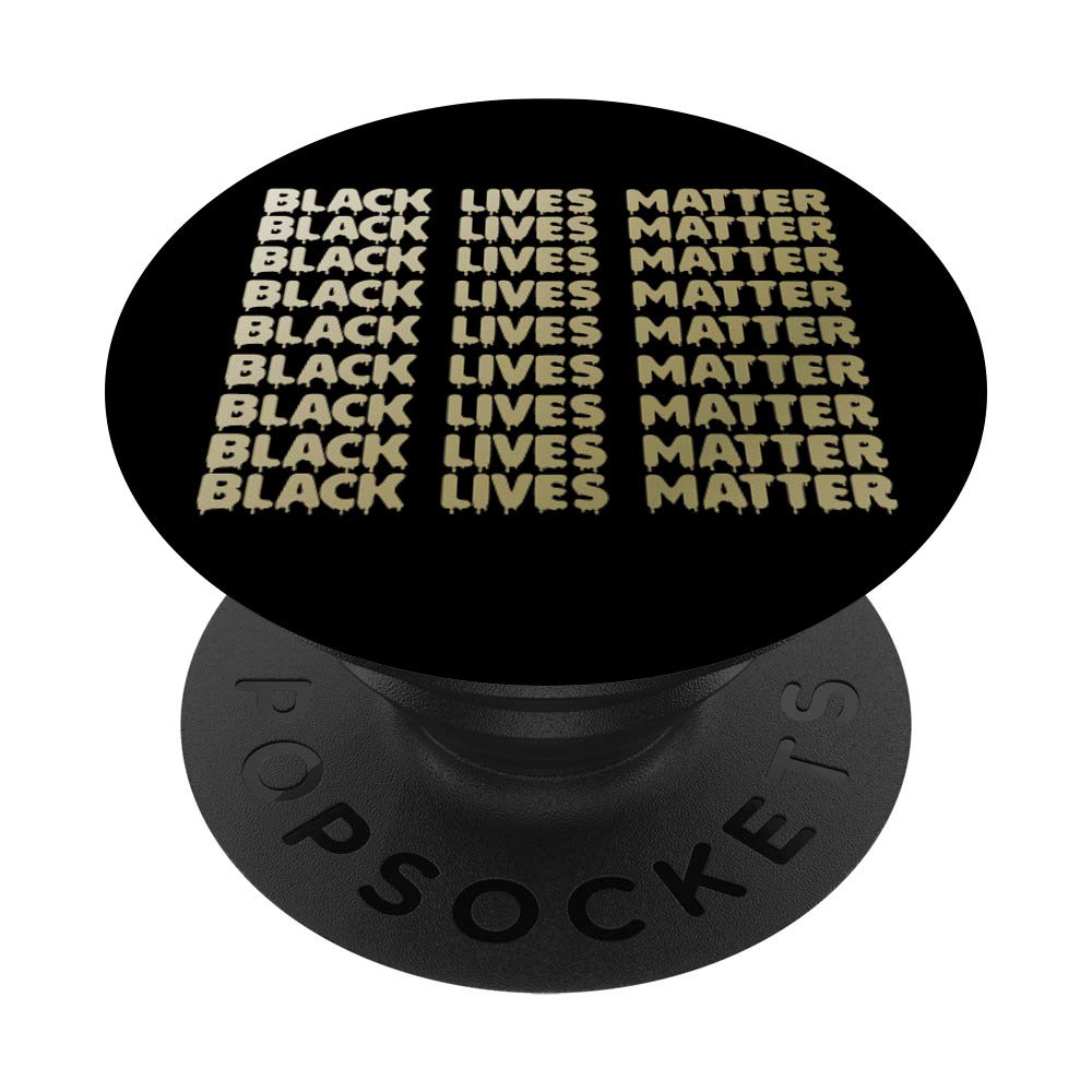 Black Lives Matter - BLM. black and gold. phone accessory PopSockets PopGrip: Swappable Grip for Phones & Tablets