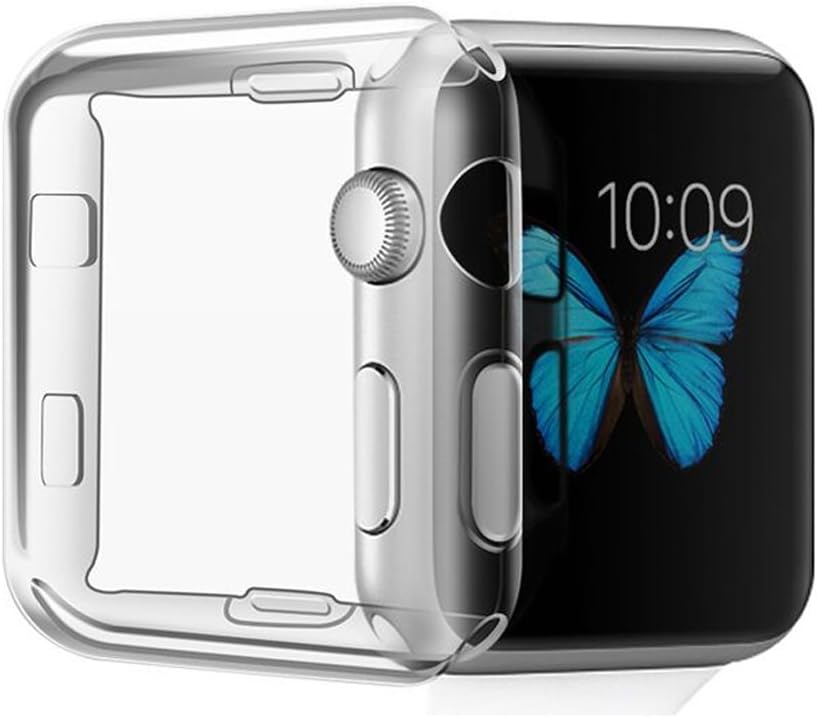 Apple Watch Case, Fivefish Apple Watch TPU Screen Protector All-around Protective 0.3mm Ultra-thin Best Soft Case Cover for iWatch All Models (New Design for Series 2 (42mm))