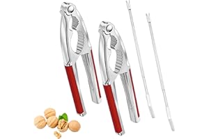 4 Pcs Nut Cracker Tools, Red Nut Crackers Three Opening Clips Walnut Openers Tools for Seafood Cracker, Lobster Crab Non-Slip