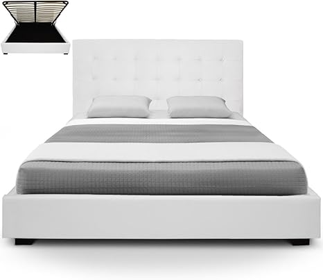 Menzzo Zeitgenossische Bett Premiumqualitat Trevene Lattenrost Holz 190 X 220 X 120 Cm Weiss Amazon De Kuche Haushalt