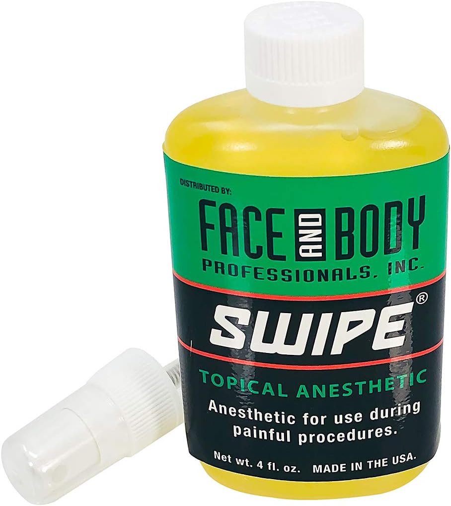 Swipe Topical Anesthetic During Painful Procedures Tattoo Anesthetics 4 fl. oz.