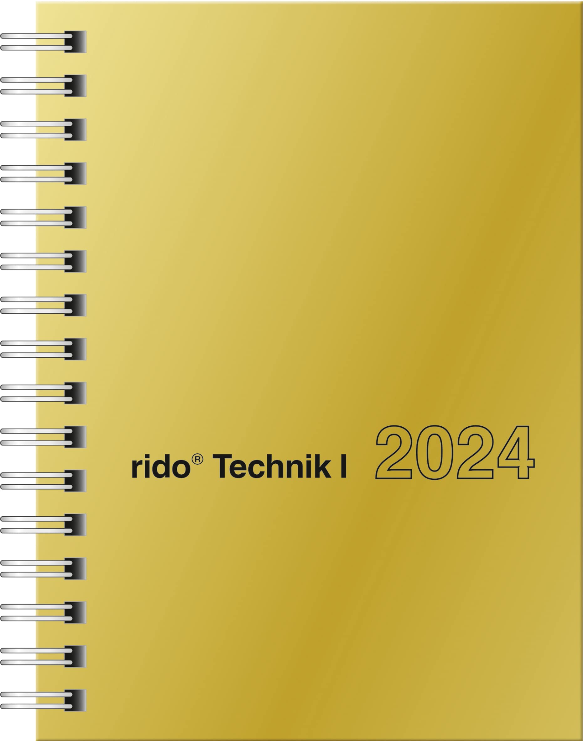 rido/idé Weekly calendar model perfect/technology I 2024 2 pages = 1 week sheet size 10 x 14 cm gold Desk Planner