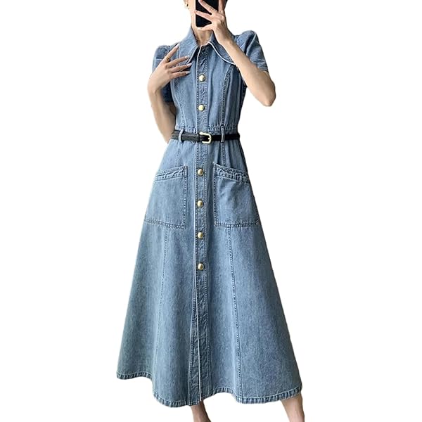 アメリヴィンテージ I LINE DENIM SHIRTS DRESS M I LINE DENIM SHIRT DRESS
