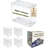 5 Pack Booster Box Case Protector - Booster Box Display Case - 0.5mm Thick Crystal Clear PET Plastic Stackable Display Case for Booster &amp; Collectibles