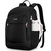 LOVEVOOK Laptop Backpack for Women, 17.3 Inch Business Backpack Purse, Large Capacity Casual Daypack, Work Computer Backpack, Travel Backpack for College, Black