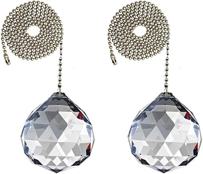 Magnificent Crystal 30mm Clear Crystal Ball Prism 2 Pieces