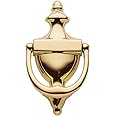 Baldwin Estate 0102.003 Colonial Knocker in Polished Brass, 6.5"x3.5"