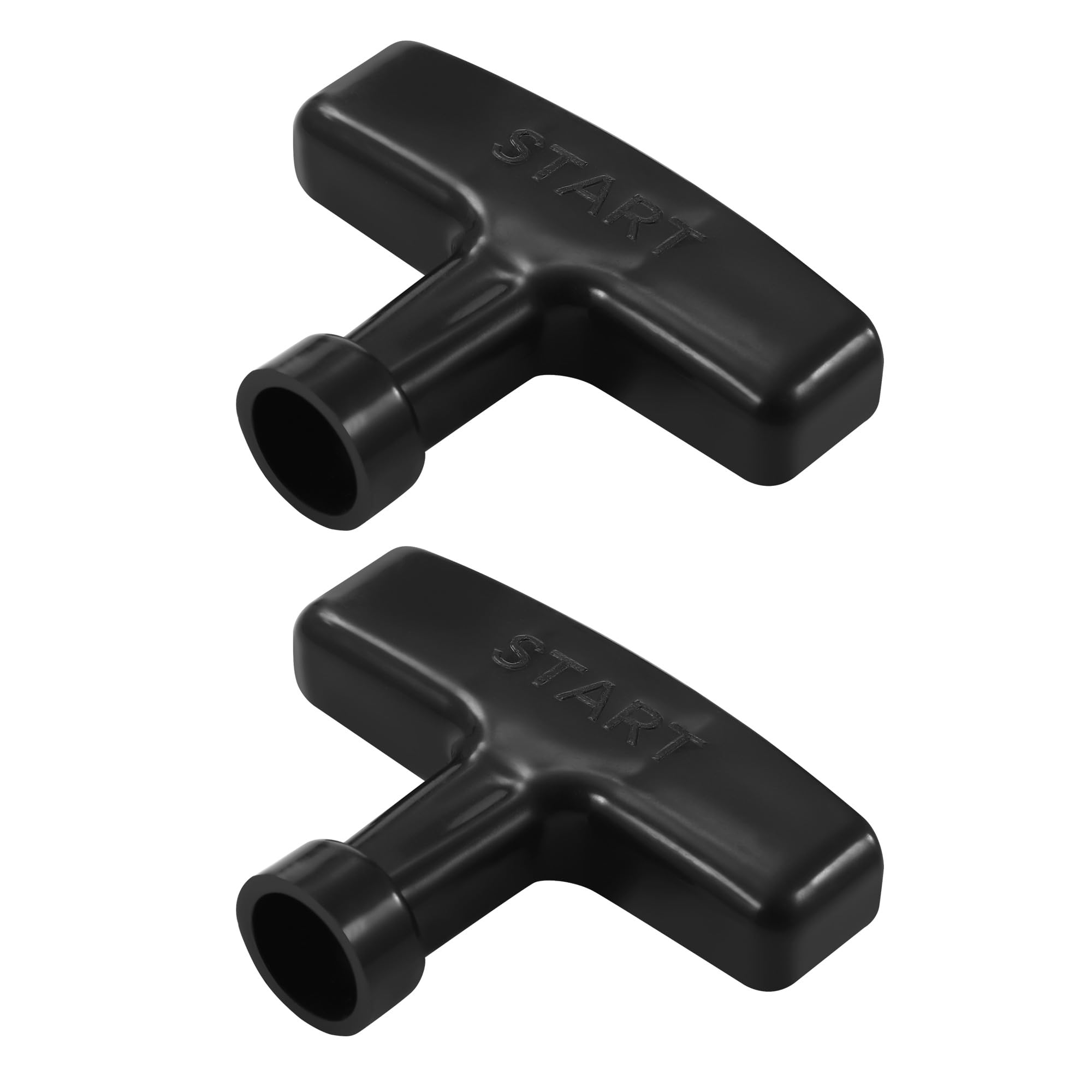 Photo 1 of 2 Packs Pull Cord Handle, Gasoline Engine Pull Starter Handle Grip, Lawn Mower Pull Handle for Generator, Chainsaw, Trimmer Edger Brush Cutter Engine Parts, 2.84Inch Long and 0.65Inch Width Handle
