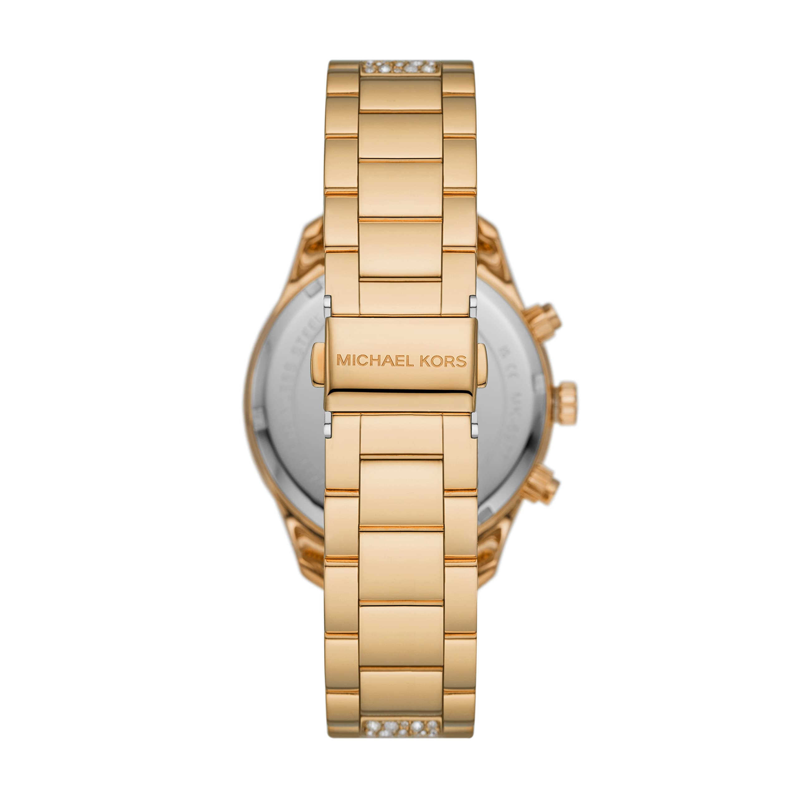 Michael Kors Women's Layton Quartz Watch with Stainless Steel Strap, Gold, 20 (Model: MK6977)