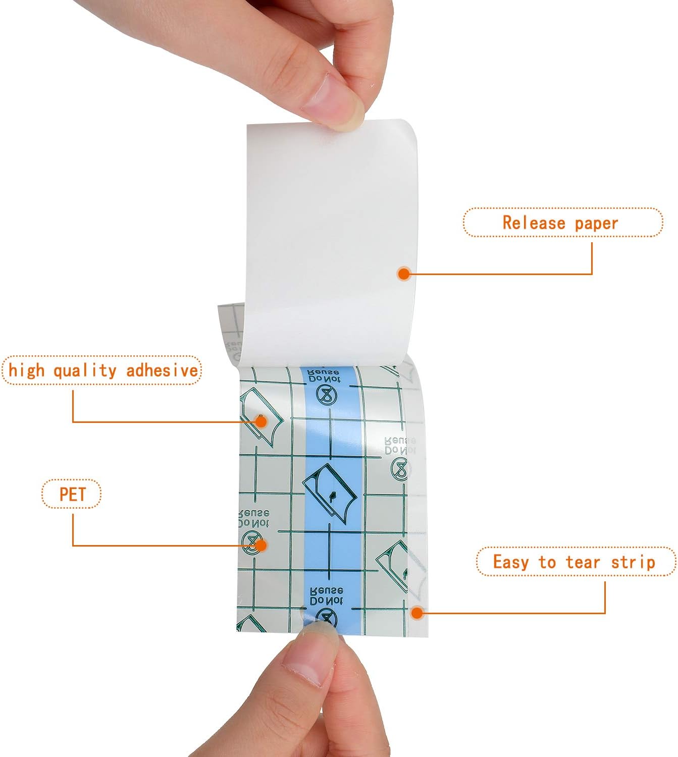 Tondiamo 2 Pieces Transparent Stretch Adhesive Bandage Waterproof Bandage Clear Adhesive Bandages Dressing Tape (2 Inch x 10.94 Yard): Health & Personal Care