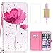 iPhone 6S Plus Case,iPhone 6 Plus Case,CASELAND Flip Cover Wallet PU Leather with Stand + Lanyard Case for iPhone 6S Plus,Case for iPhone 6 Plus [5.5] - Lotus