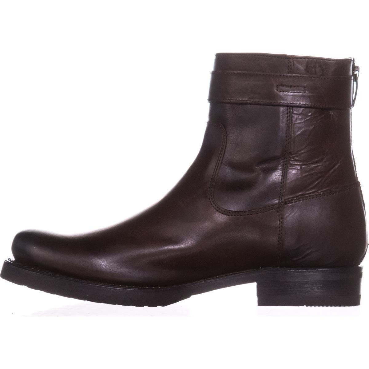 FRYE Womens Veronica Strap Zip Short Leather Ankle Ankle Boots
