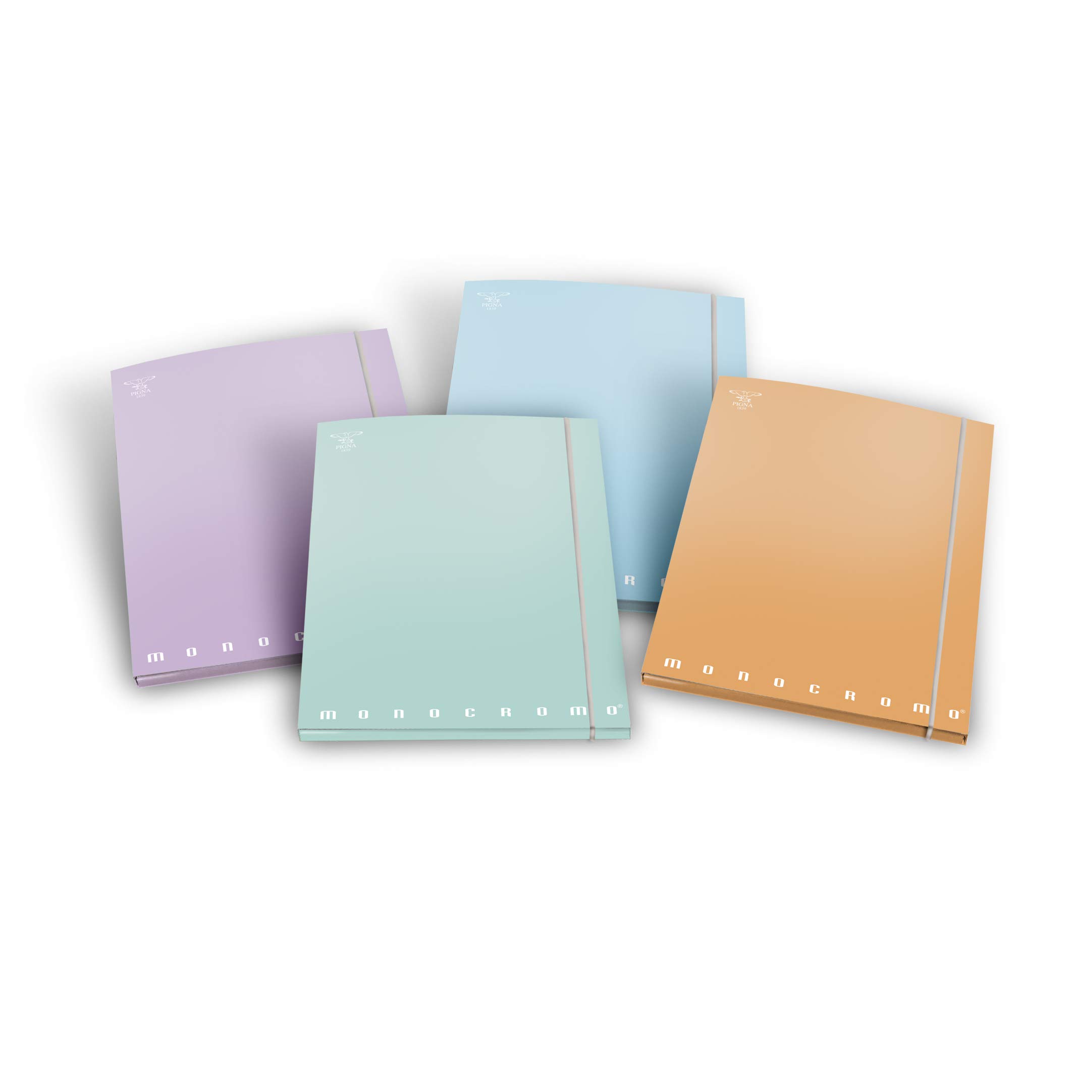 Pigna Package Pack of 6 Folder 3 Flaps Monochrome Pastel Back 1.2