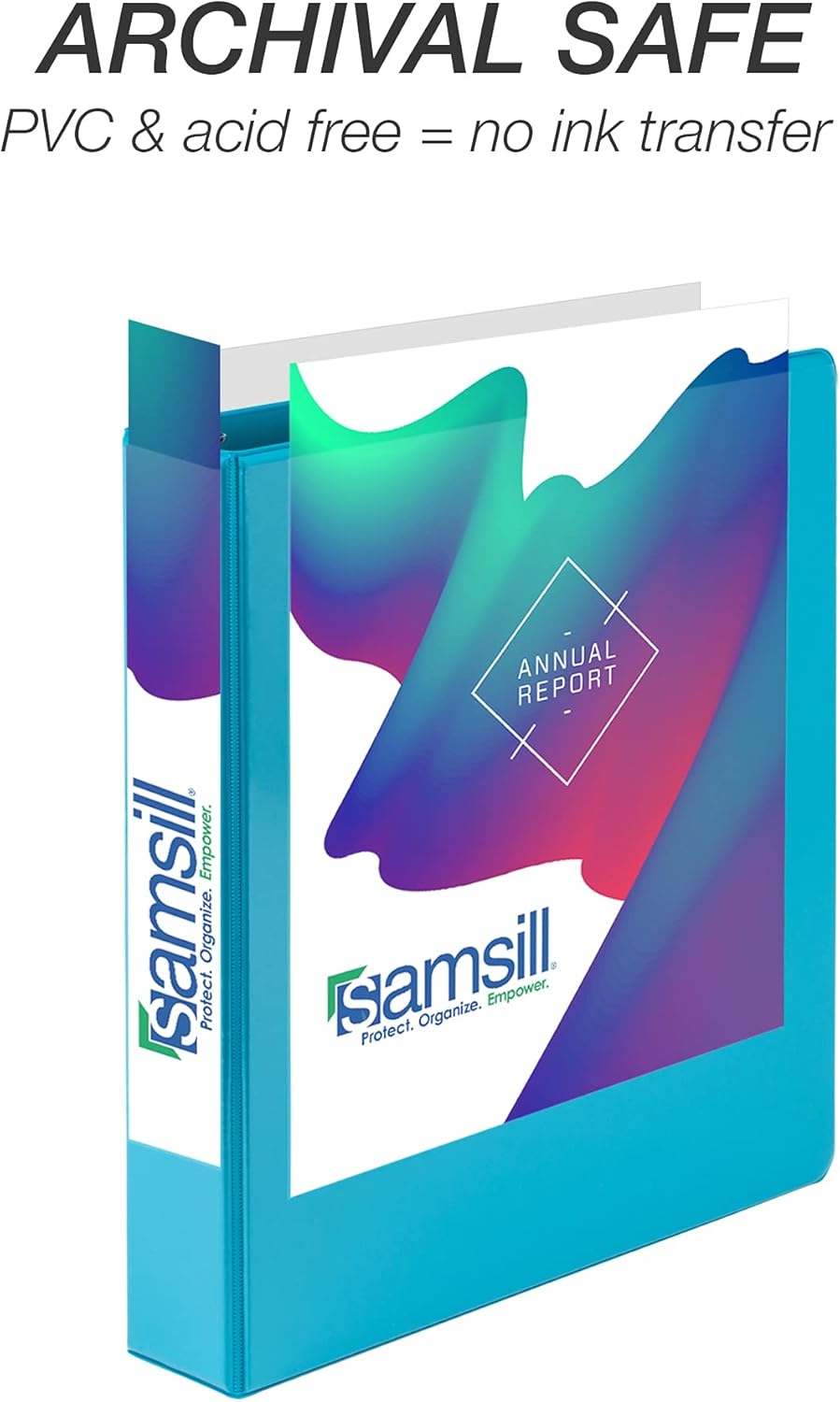 Samsill 1.5 Inch Round Ring Binders/Customizable Clear View Binder/Bulk Binder 4 Pack / 3 Ring Binder / 1.5 Inch Binder/Fashion Color Assortment (MP28598): Office Products