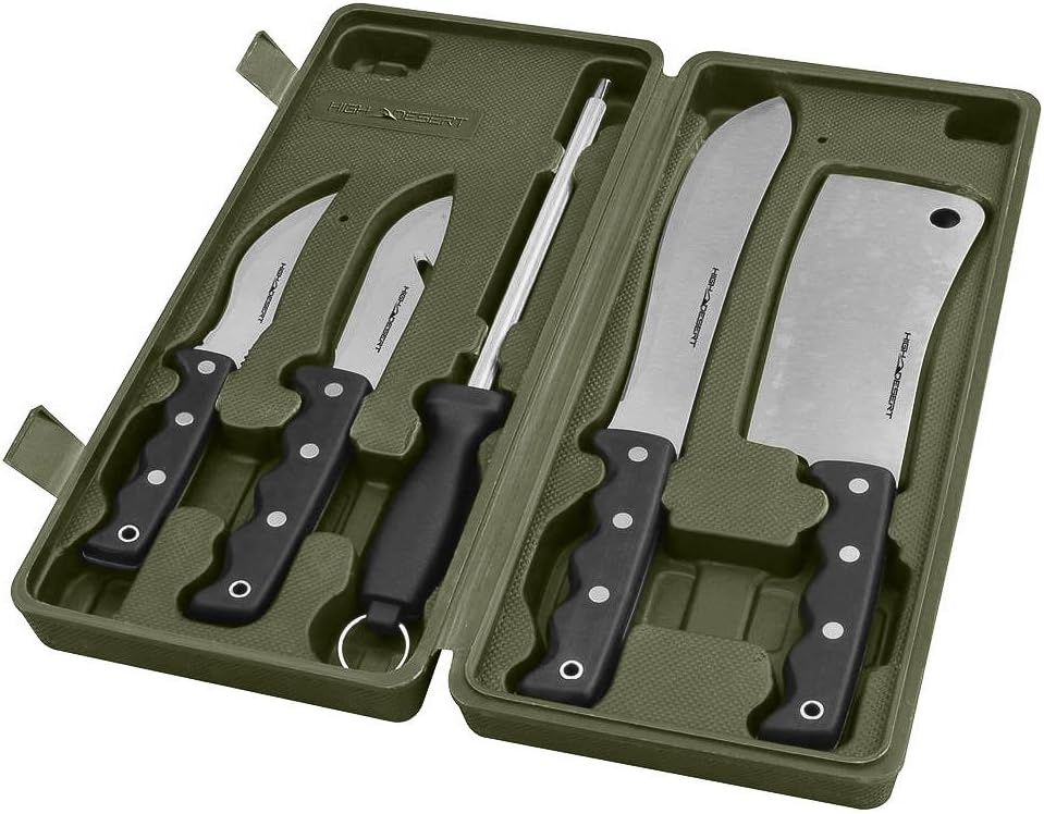 High Desert Big Game Butcher Hunting Knife Kit 5 Piece Amazon Ca