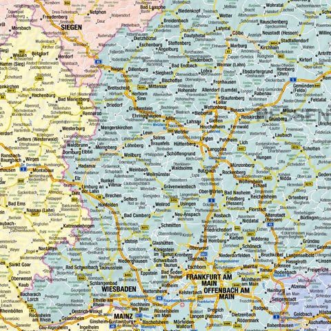 Giant XXL Poster Map of Germany Educational Poster 1:640,000 Size 100 x 140 cm Germany Map German Version - Image 4