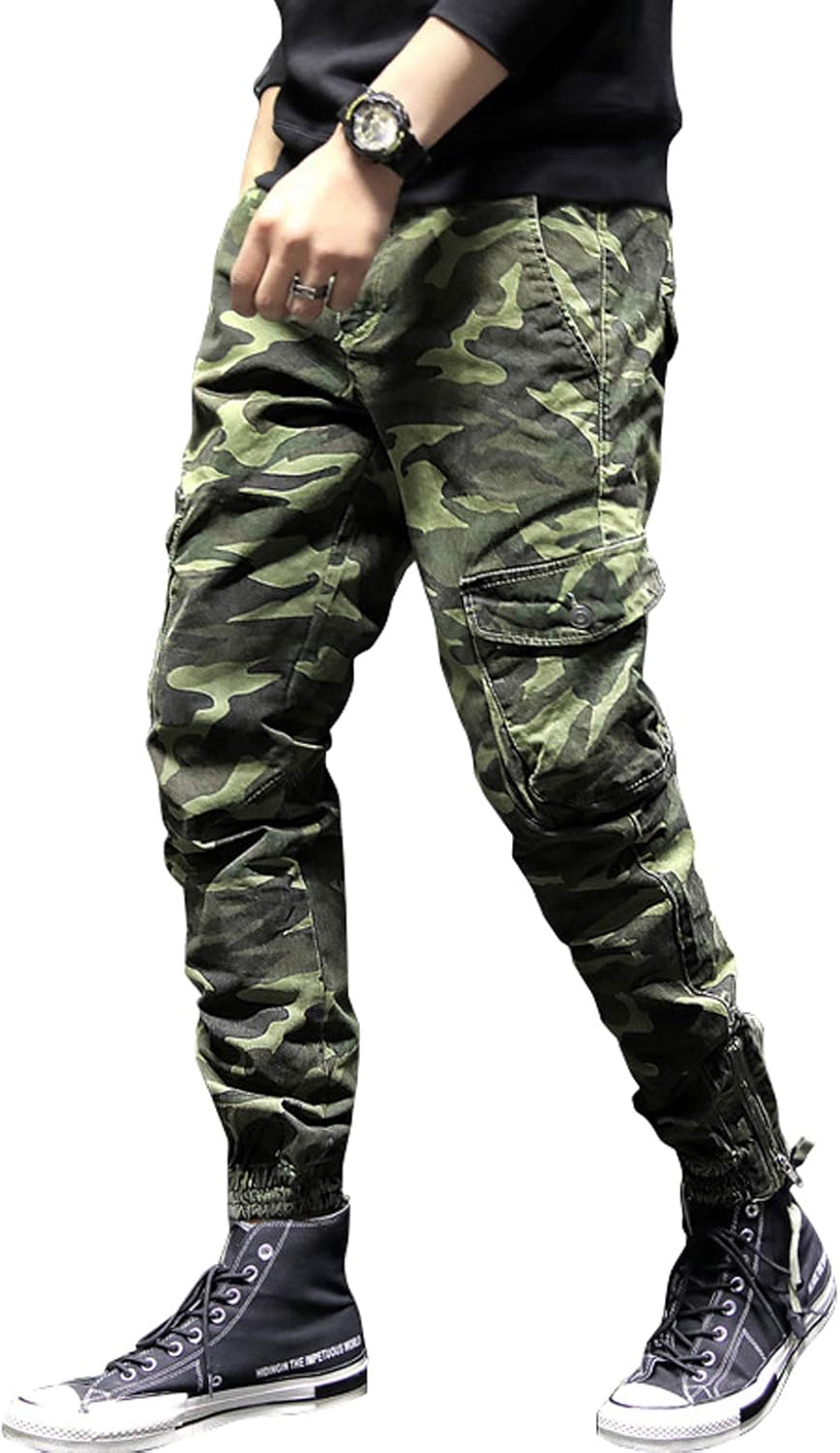 men's tapered camo pants