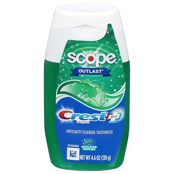 CREST, COMPLETE PLUS SCOPE OUTLAST MINTY FRESH LIQUID GEL TOOTHPASTE, 4.6 OUNCE