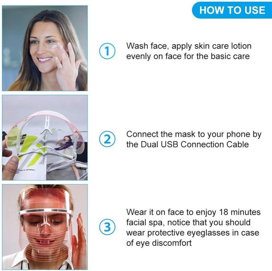 Download Led Light Face Mask Red Blue Yellow Led Anti Aging Beauty Mask Skin Rejuvenation Wrinkle Removal Beauty Device Home Facial Spa For Acne Spots Blackheads And Blemishes Amazon Co Uk Beauty PSD Mockup Templates