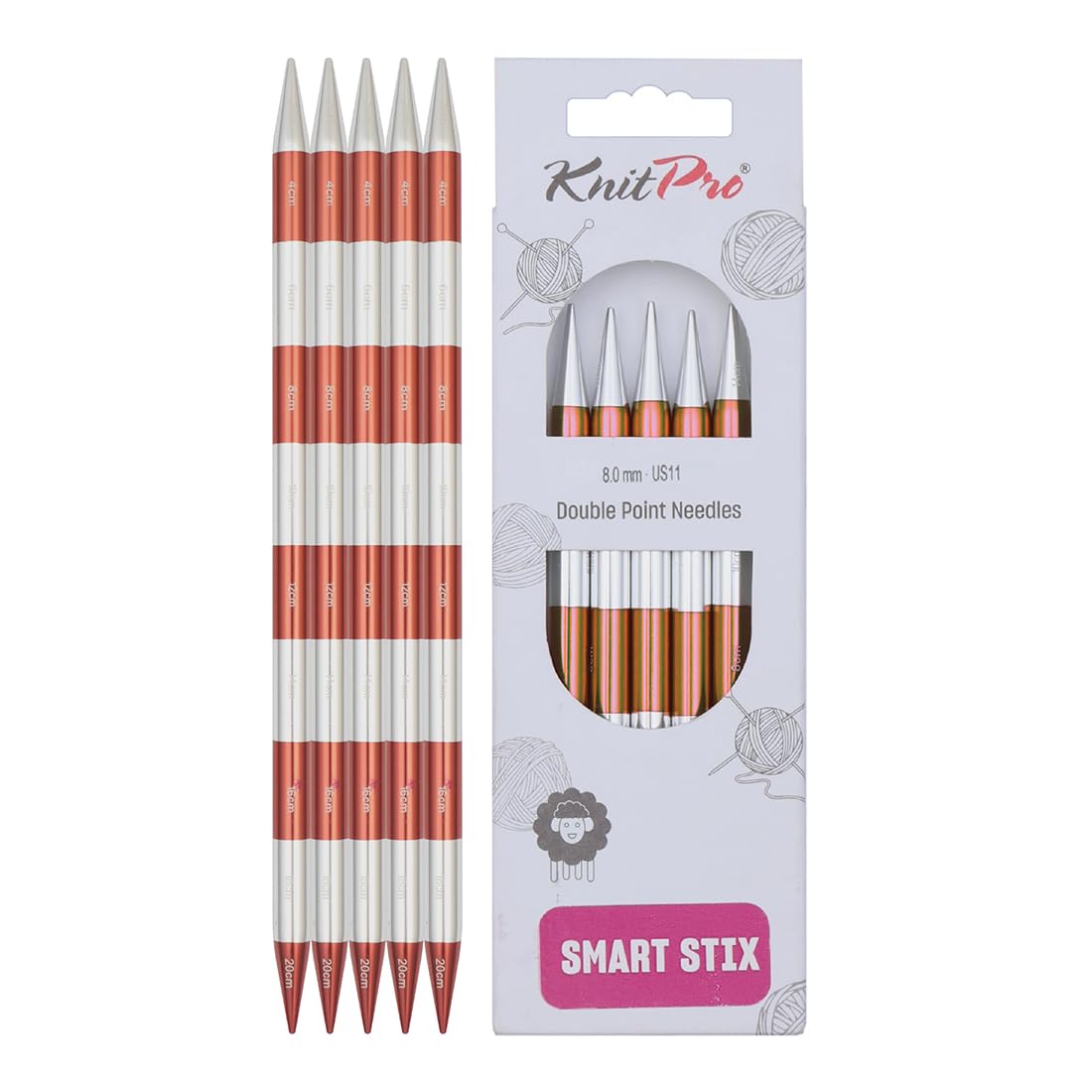 KnitPro Smartstix Double Pointed Needles 8" (20cm) | 8.00mm — image 1