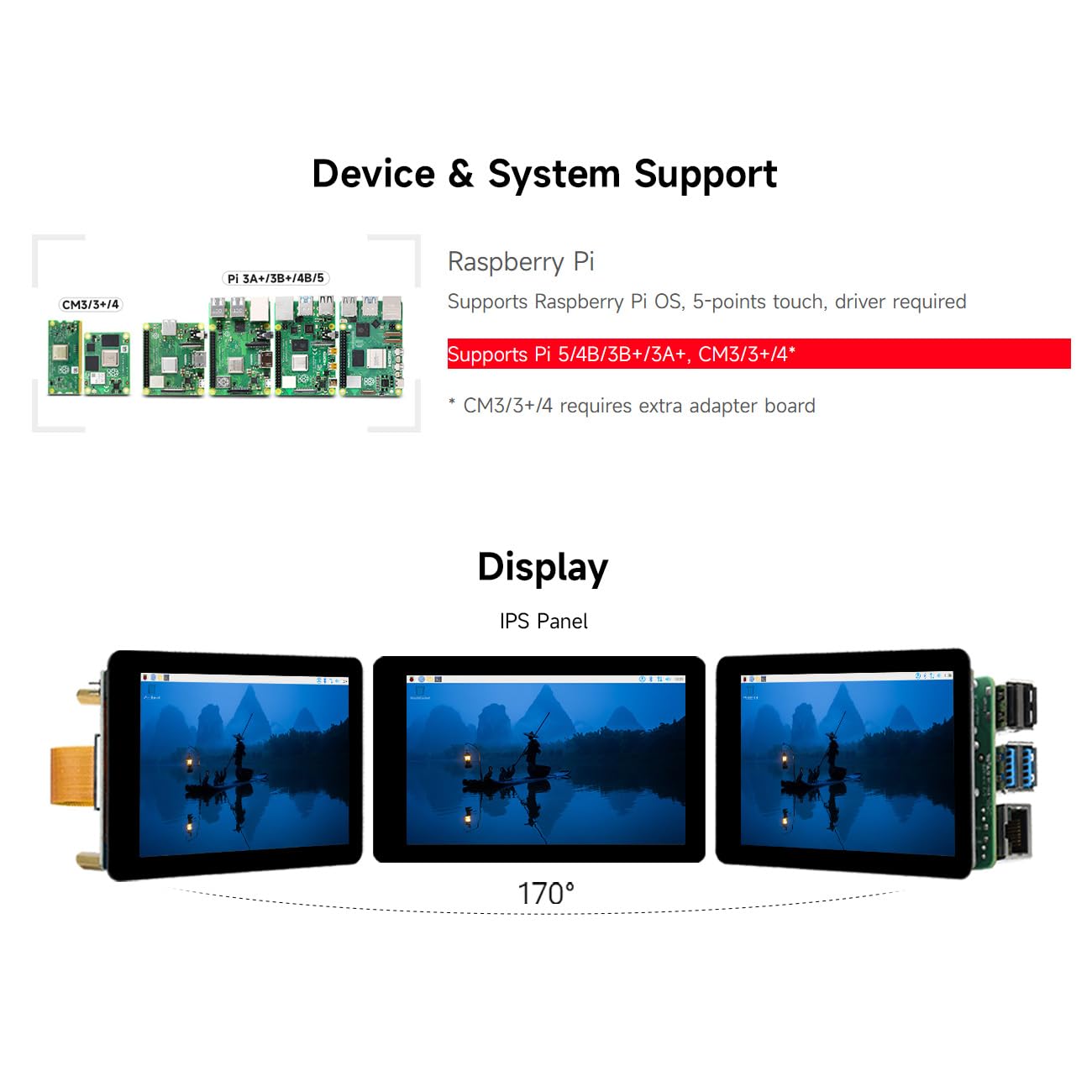 Dsi Port Raspberry Pi 4b Mua Waveshare 4inch Capacitive Touch Display Raspberry for Pi 4B/3B+/3A ...