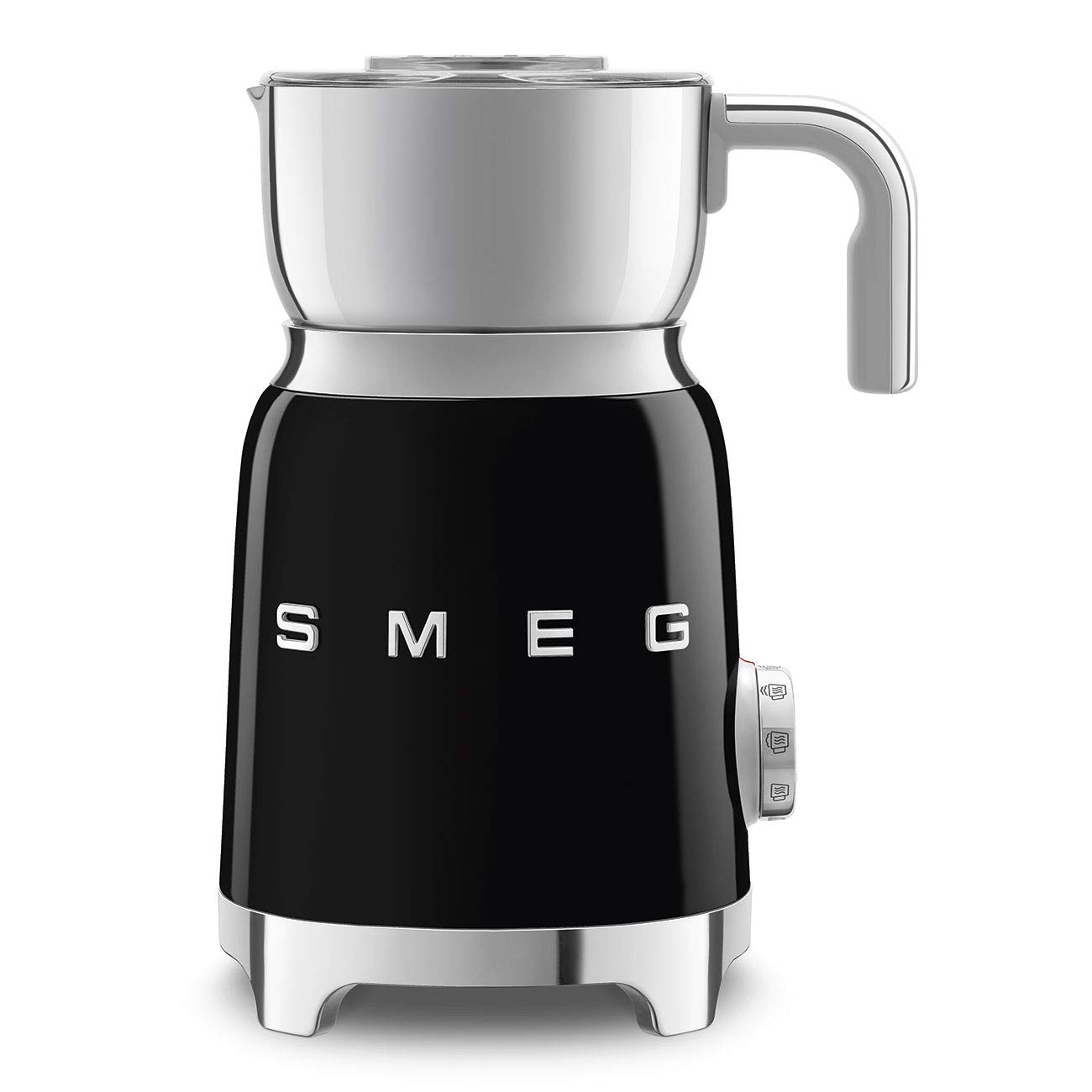 Photo 1 of ***The power cable is damaged.*** SMEG Retro 50's Style Milk Frother with 2 Disks 6 Preset Programs Hot or Cold Frothing and Induction Heating (Black)