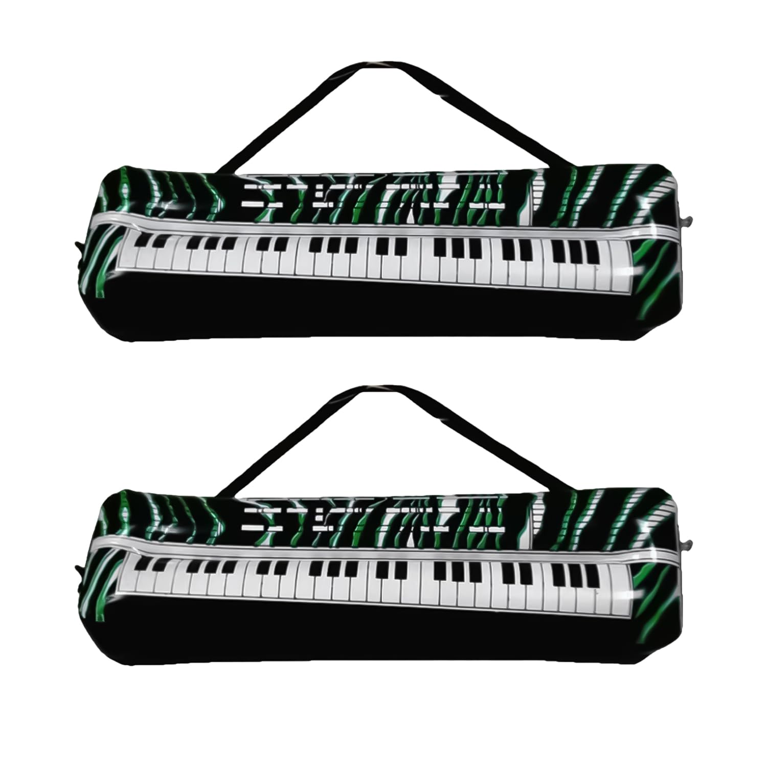Nereds 2pcs Inflatable Musical Keyboard PVC Electronic Keyboard Toy Electric Blow up Keyboard Piano Funny Inflation Props for 80s 90s Party Music Theme Party Photo Booth Prop Stage Props