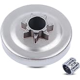 325" 7T Clutch Drum Sprocket &amp; Needle Bearing for Husqvarna 345 346 350 445 450 445e 450e 351 353 Chainsaw Replacement Parts, Clutch Drum Needle Bearing Kit Replace for 578097901,5038730-73