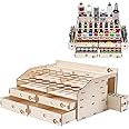 OPHIR Wooden Paint Rack Organizer with 32 Bottle Holes, Acrylic Paint Organizer Holder for Model Paints and Other Model Art T