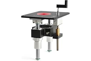 ZahyoX Router Lift System Full Set with 9-1/4" x 11-4/5" Aluminum Plate, Insert Ring, Hex Keys. Router Lift System for Woodworking