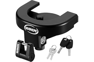 NUOVEPE 2 5/16Inch-Trailer-Hitch-Locks-Kit, Heavy Duty Anti Theft Trailer Tongue Lock, Reinforced Solid Steel Weatherproof Tow Coupler Lock, Trailer Locks Ball Hitch for RV, Camper, Cargo, Boat, Caravan